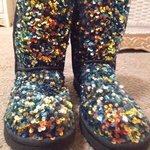 New UGG classic style sparkle sequins boots women's 8